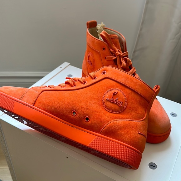 Christian Louboutin Junior High Top Orange - Picture 1 of 4